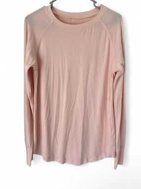 Light Pink Long-Sleeve Women’s Crew Neck Top